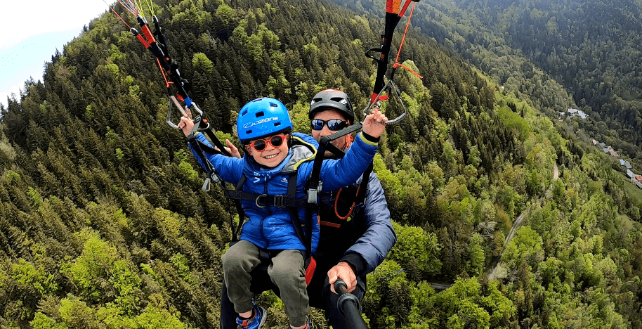 Baptême de parapente junior avec Savoie Parapente